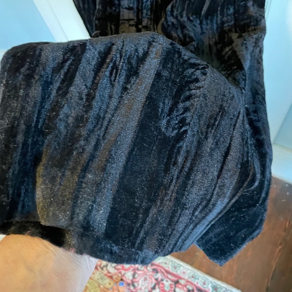 Franco Mirabelli pant suit. Jet black , metallic thread & Velvet pants. Size 10 - Picture 9 of 11